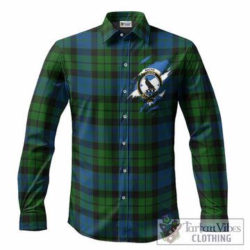 MacKie (McKie) Clan Crest In Me Tartan Long Sleeve Button Shirts Scotland Flag Style