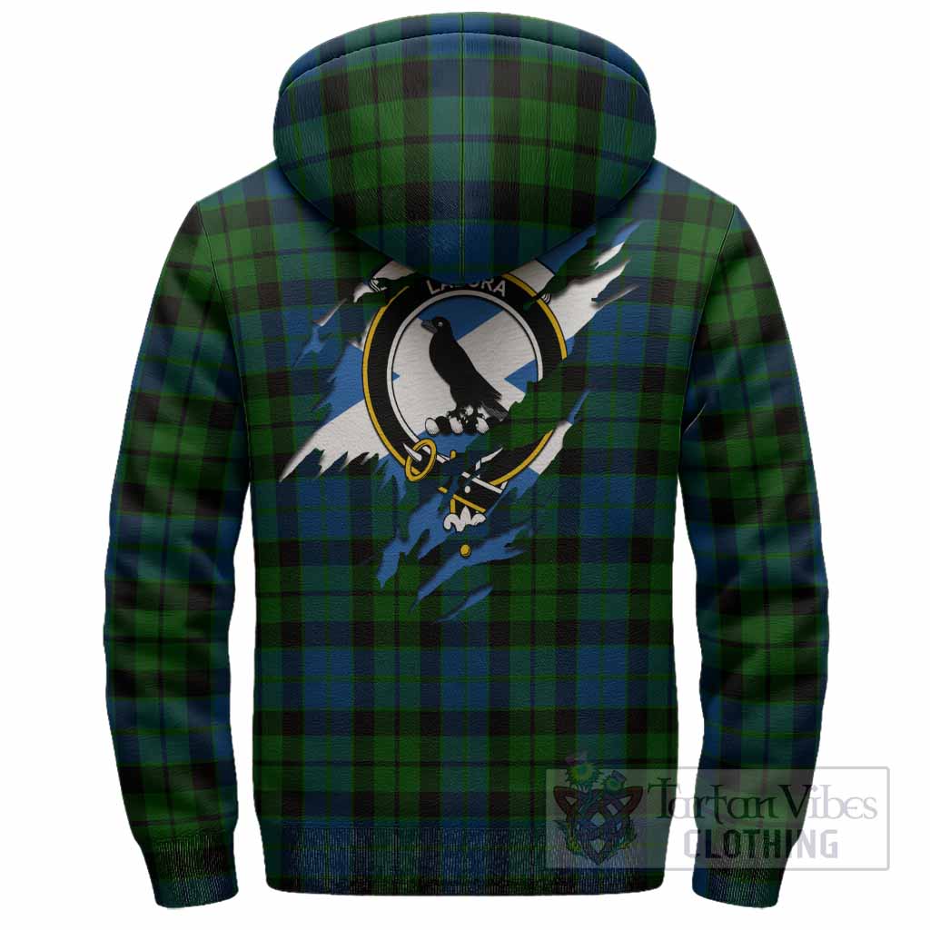 MacKie (McKie) Clan Crest In Me Tartan Sherpa Hoodie Scotland Flag Style
