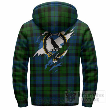 MacKie (McKie) Clan Crest In Me Tartan Sherpa Hoodie Scotland Flag Style