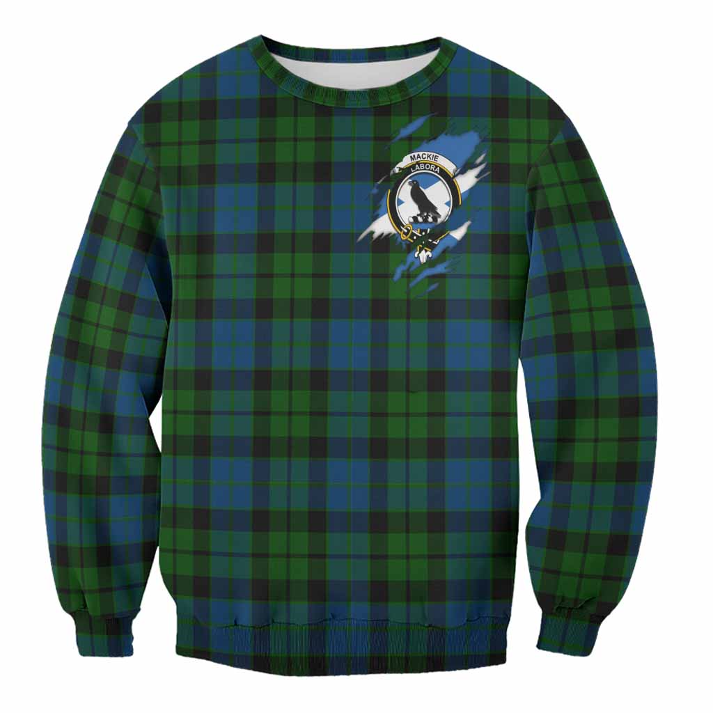 MacKie (McKie) Clan Crest In Me Tartan Sweatshirt Scotland Flag Style