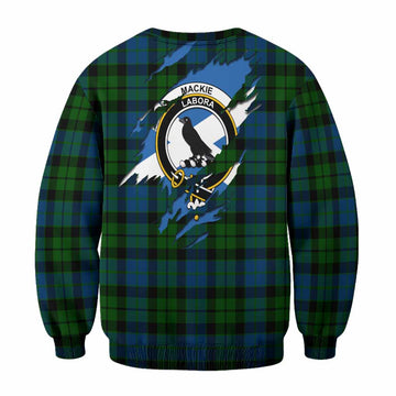 MacKie (McKie) Clan Crest In Me Tartan Sweatshirt Scotland Flag Style