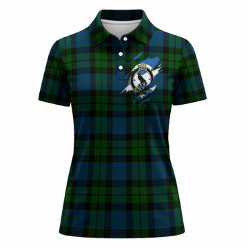 MacKie (McKie) Clan Crest In Me Tartan Women Polo Shirt Scotland Flag Style