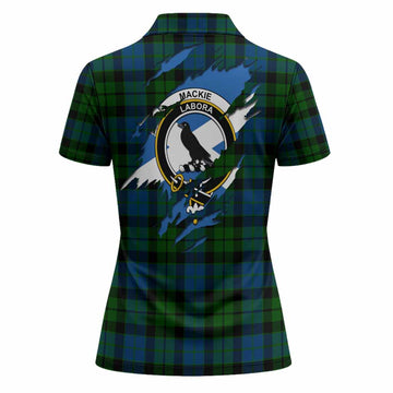 MacKie (McKie) Clan Crest In Me Tartan Women Polo Shirt Scotland Flag Style