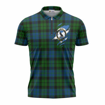 MacKie (McKie) Clan Crest In Me Tartan Zipper Polo Shirt Scotland Flag Style