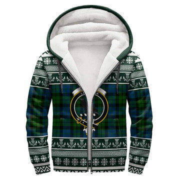 MacKie (McKie) Clan Tartan Christmas Fleece Hoodie with Family Crest