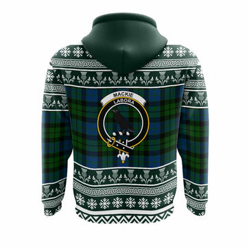 MacKie (McKie) Clan Tartan Christmas Hoodie with Family Crest