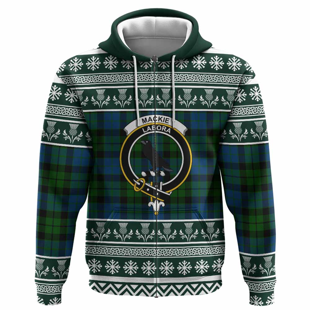 MacKie (McKie) Clan Tartan Christmas Hoodie with Family Crest - Tartan Vibes Clothing