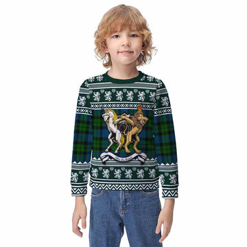 MacKie (McKie) Clan Tartan Crest Christmas Kid Ugly Sweatshirt Coat of Arms Funny Style