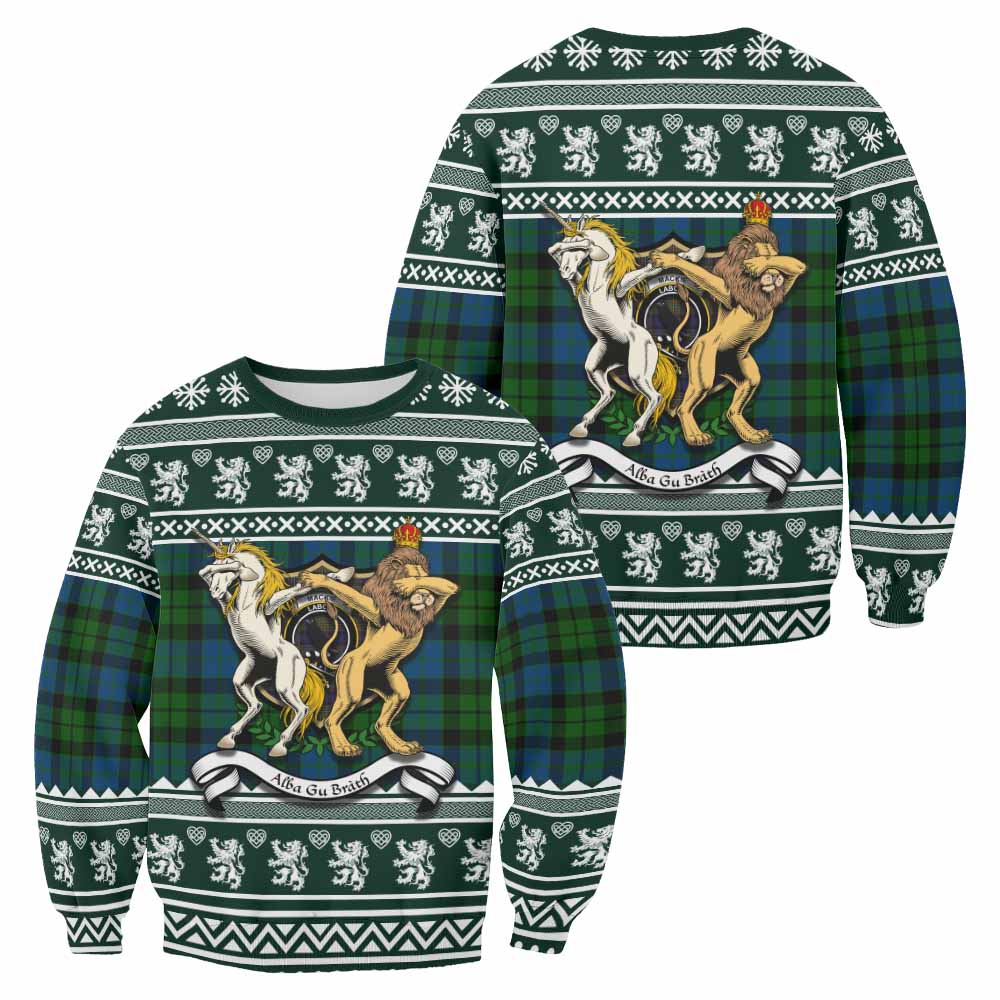 MacKie (McKie) Clan Tartan Crest Christmas Sweatshirt Coat of Arms Funny Style - Tartan Vibes Clothing