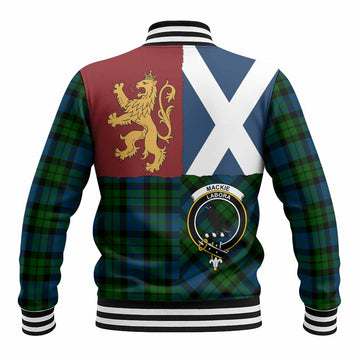 MacKie (McKie) Crest Tartan Baseball Jacket with Lion Rampant Saltire Style