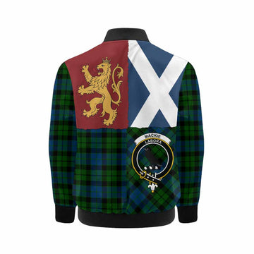 MacKie (McKie) Crest Tartan Kid Bomber Jacket with Lion Rampant Saltire Style