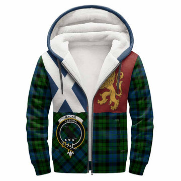 MacKie (McKie) Crest Tartan Sherpa Hoodie with Lion Rampant Saltire Style