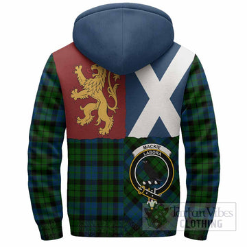 MacKie (McKie) Crest Tartan Sherpa Hoodie with Lion Rampant Saltire Style