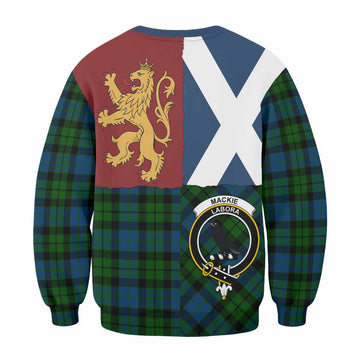 MacKie (McKie) Crest Tartan Sweatshirt with Lion Rampant Saltire Style