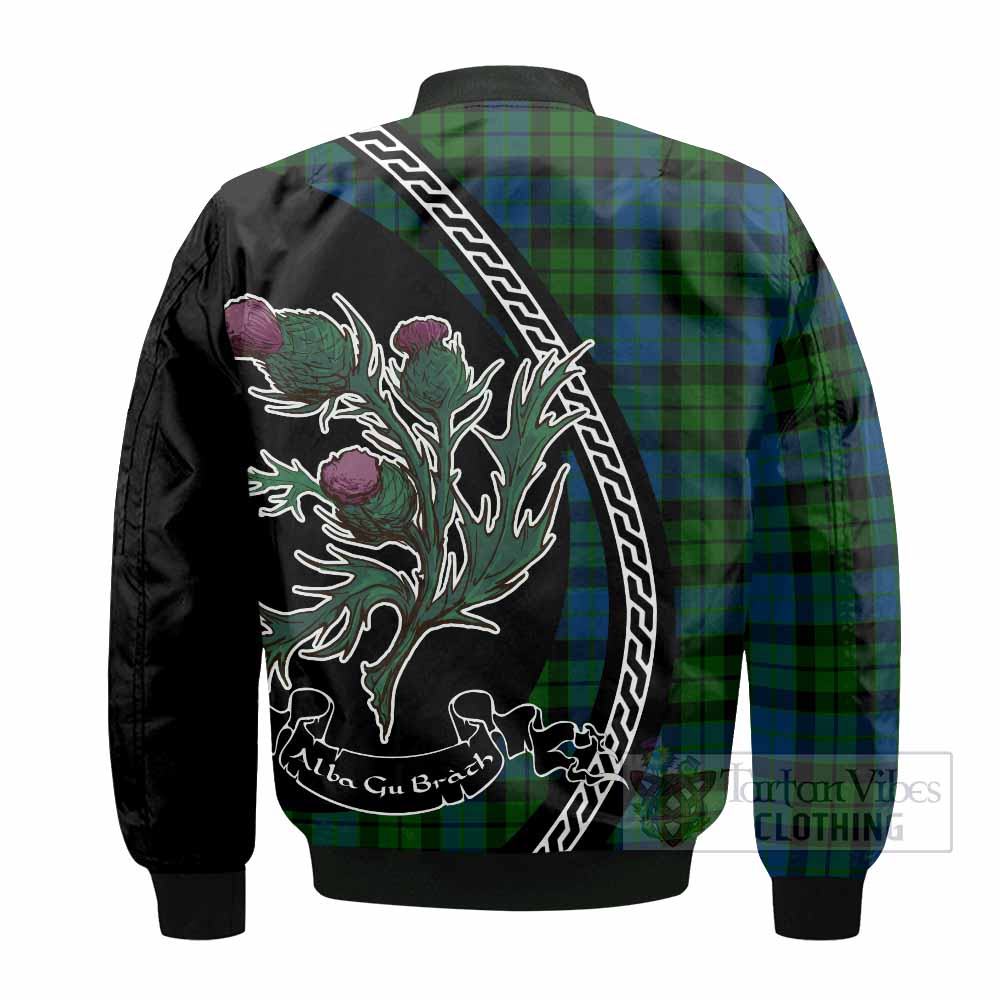 MacKie (McKie) Family Crest Tartan Bomber Jacket Alba Thistle Inspired - Tartan Vibes Clothing
