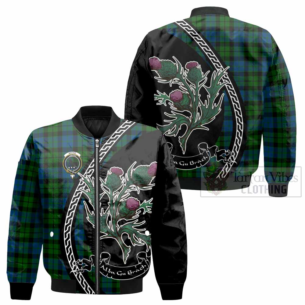 MacKie (McKie) Family Crest Tartan Bomber Jacket Alba Thistle Inspired - Tartan Vibes Clothing