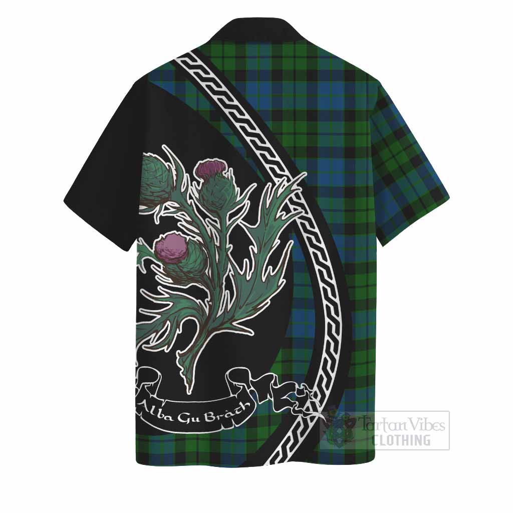 MacKie (McKie) Family Crest Tartan Hawaiian Shirt Alba Thistle Inspired - Tartan Vibes Clothing