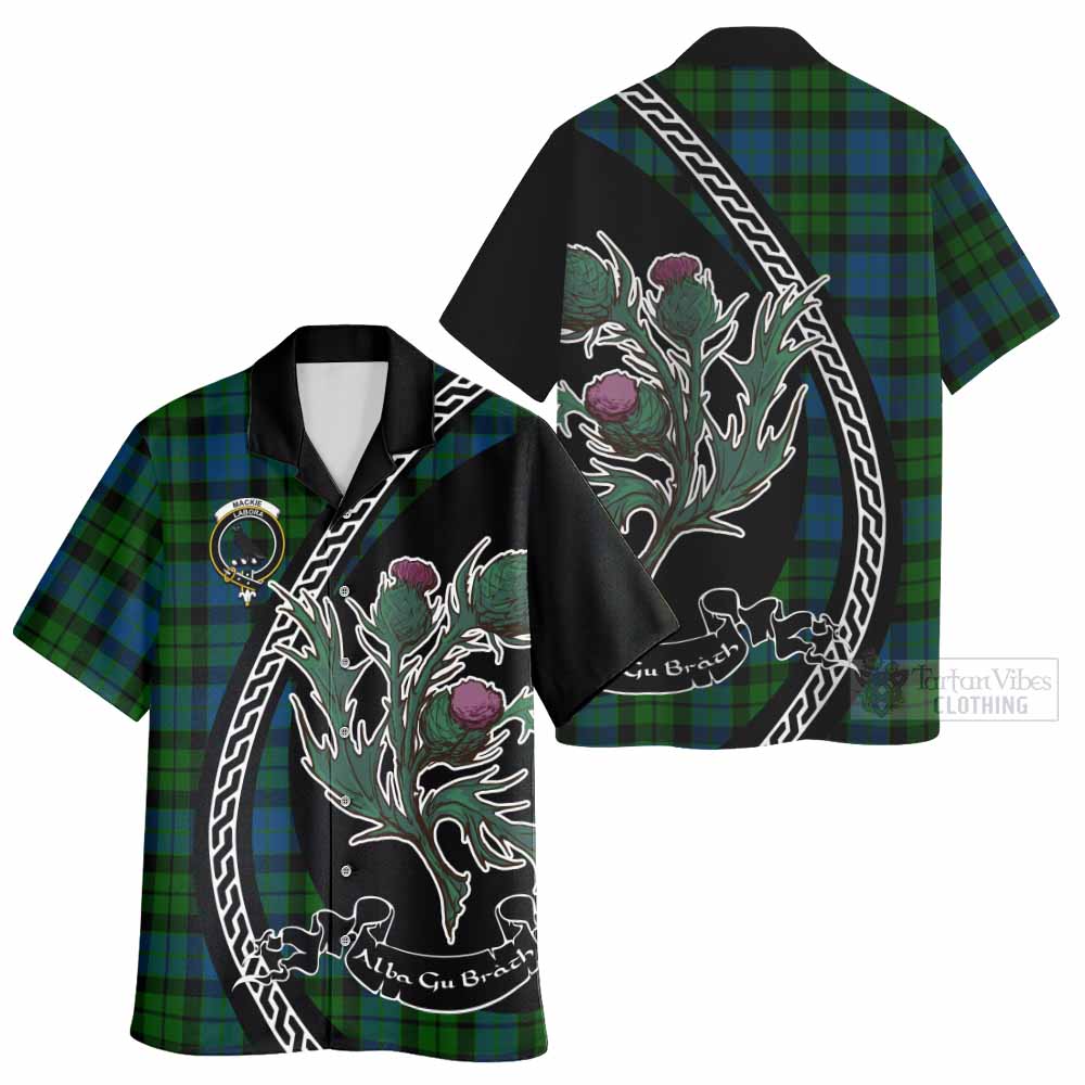 MacKie (McKie) Family Crest Tartan Hawaiian Shirt Alba Thistle Inspired - Tartan Vibes Clothing