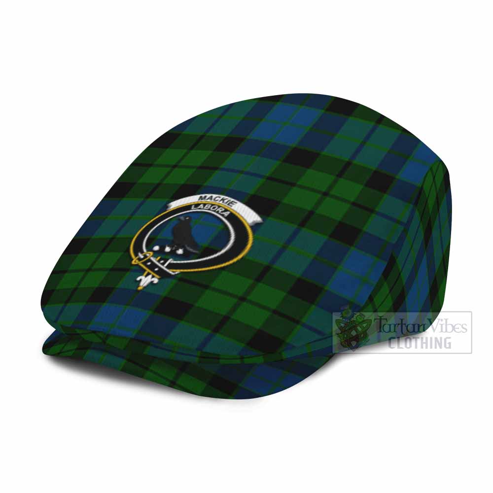MacKie (McKie) Family Crest Tartan Jeff Cap, Tartan Flat Cap
