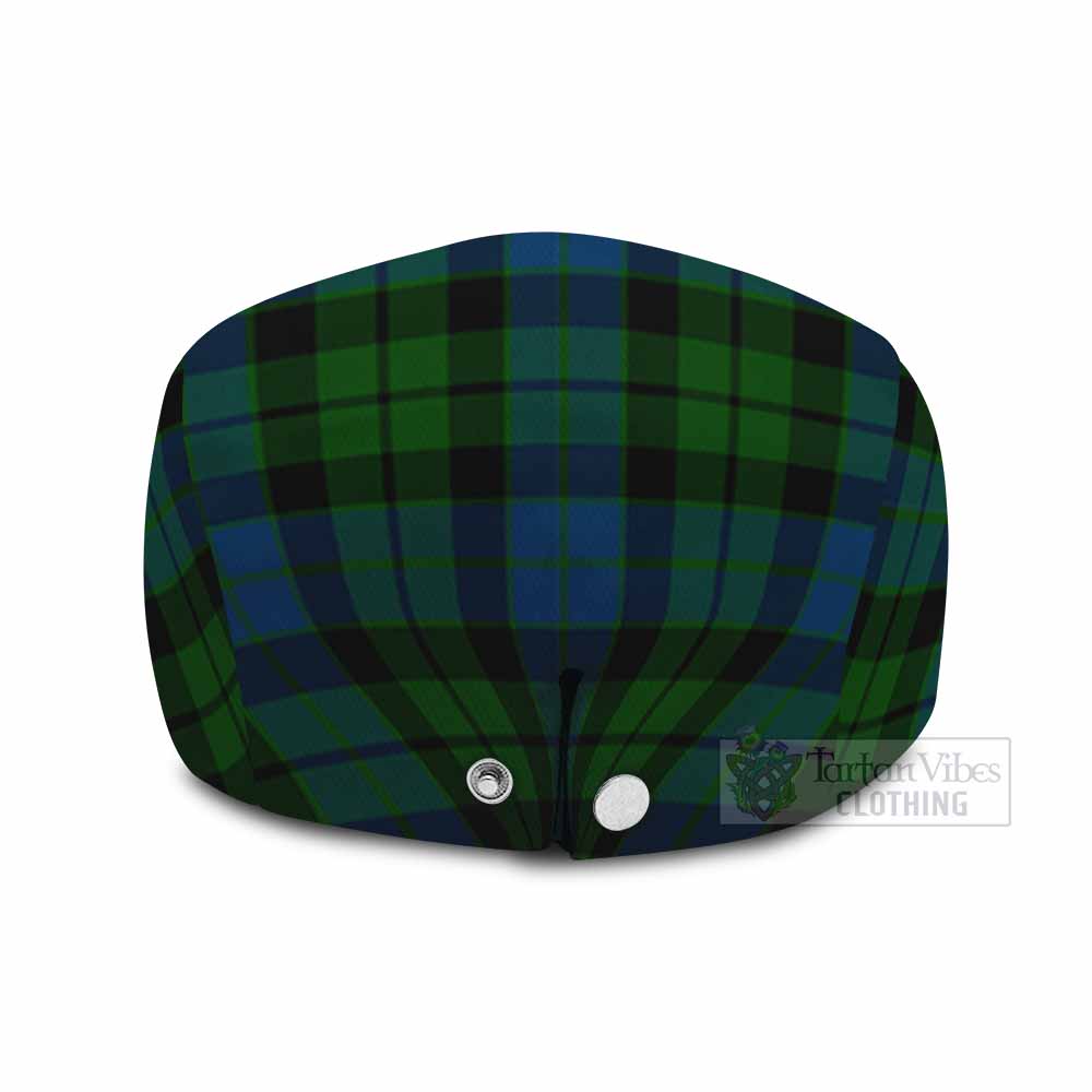 MacKie (McKie) Family Crest Tartan Jeff Cap, Tartan Flat Cap