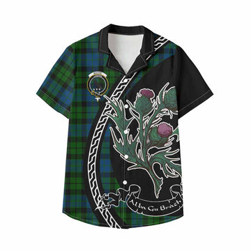 MacKie (McKie) Family Crest Tartan Kid Hawaiian Shirt Alba Thistle Inspired - Tartan Vibes Clothing