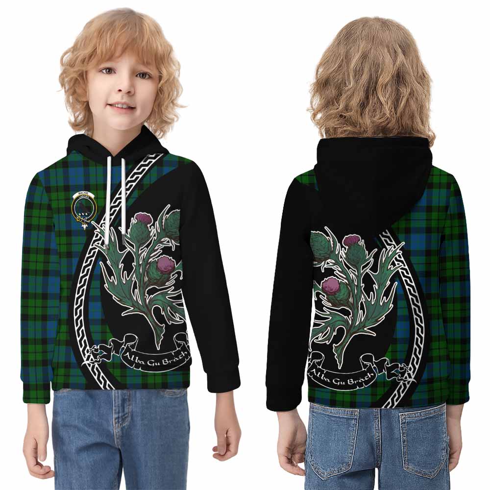 MacKie (McKie) Family Crest Tartan Kid Hoodie Alba Thistle Inspired - Tartan Vibes Clothing
