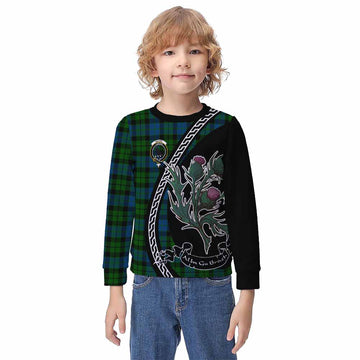 MacKie (McKie) Family Crest Tartan Kid Knitted Sweatshirt Alba Thistle Inspired - Tartan Vibes Clothing