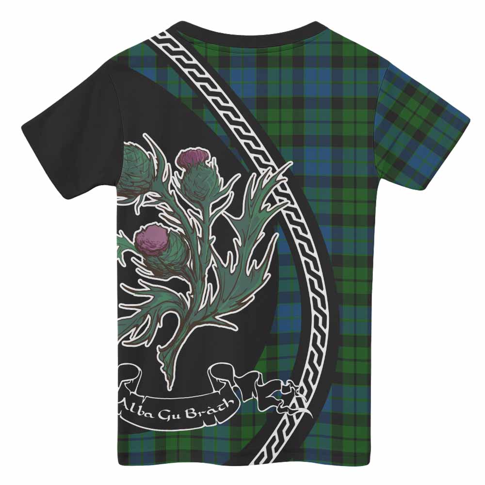 MacKie (McKie) Family Crest Tartan Kid T-shirt Alba Thistle Inspired - Tartan Vibes Clothing