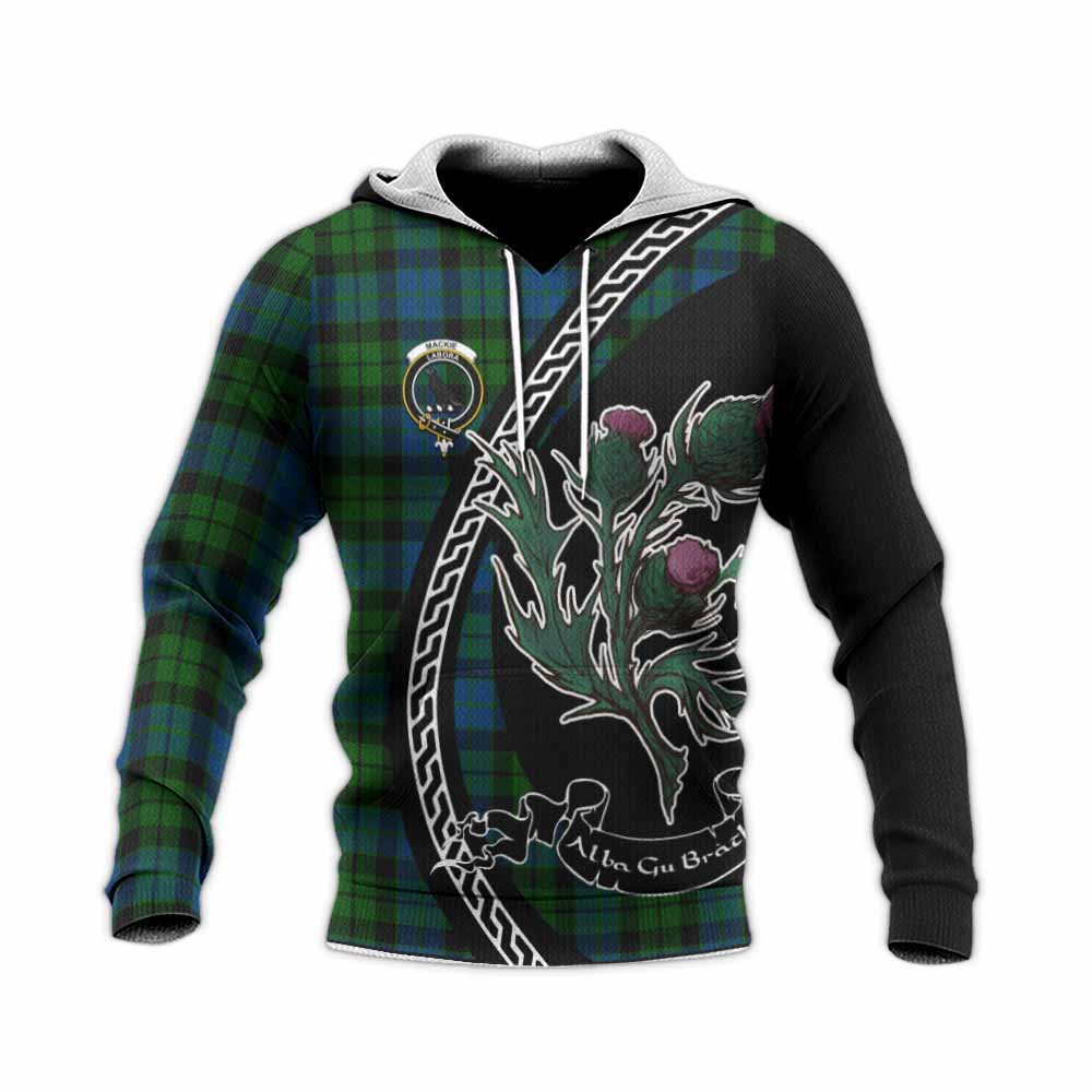 MacKie (McKie) Family Crest Tartan Knitted Hoodie Alba Thistle Inspired - Tartan Vibes Clothing