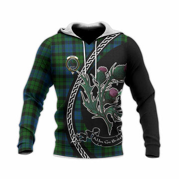 MacKie (McKie) Family Crest Tartan Knitted Hoodie Alba Thistle Inspired