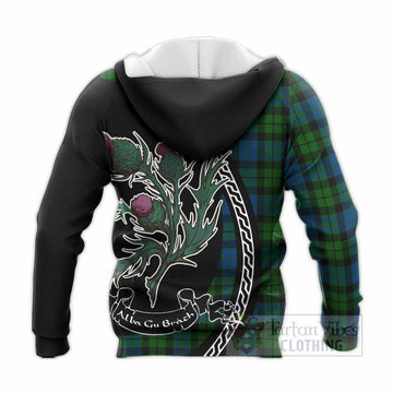 MacKie (McKie) Family Crest Tartan Knitted Hoodie Alba Thistle Inspired