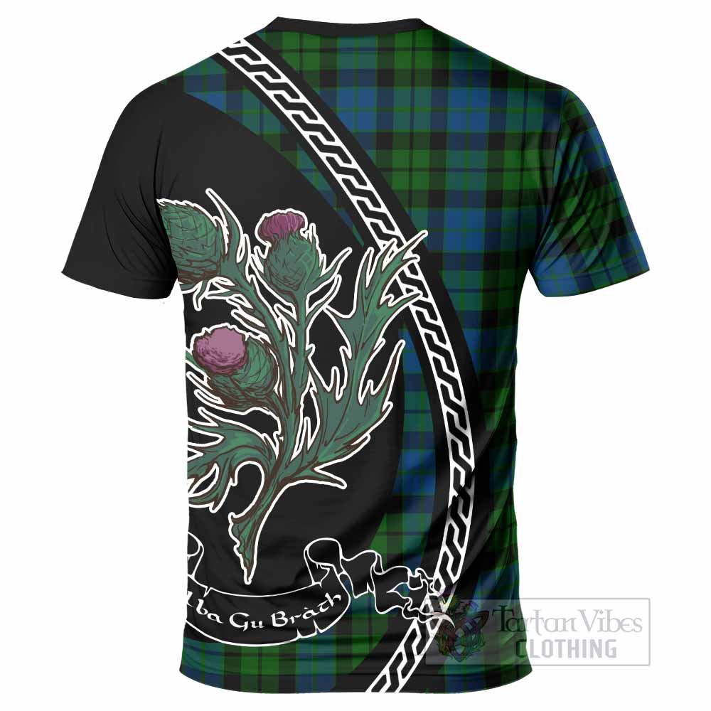 MacKie (McKie) Family Crest Tartan T-Shirt Alba Thistle Inspired - Tartan Vibes Clothing
