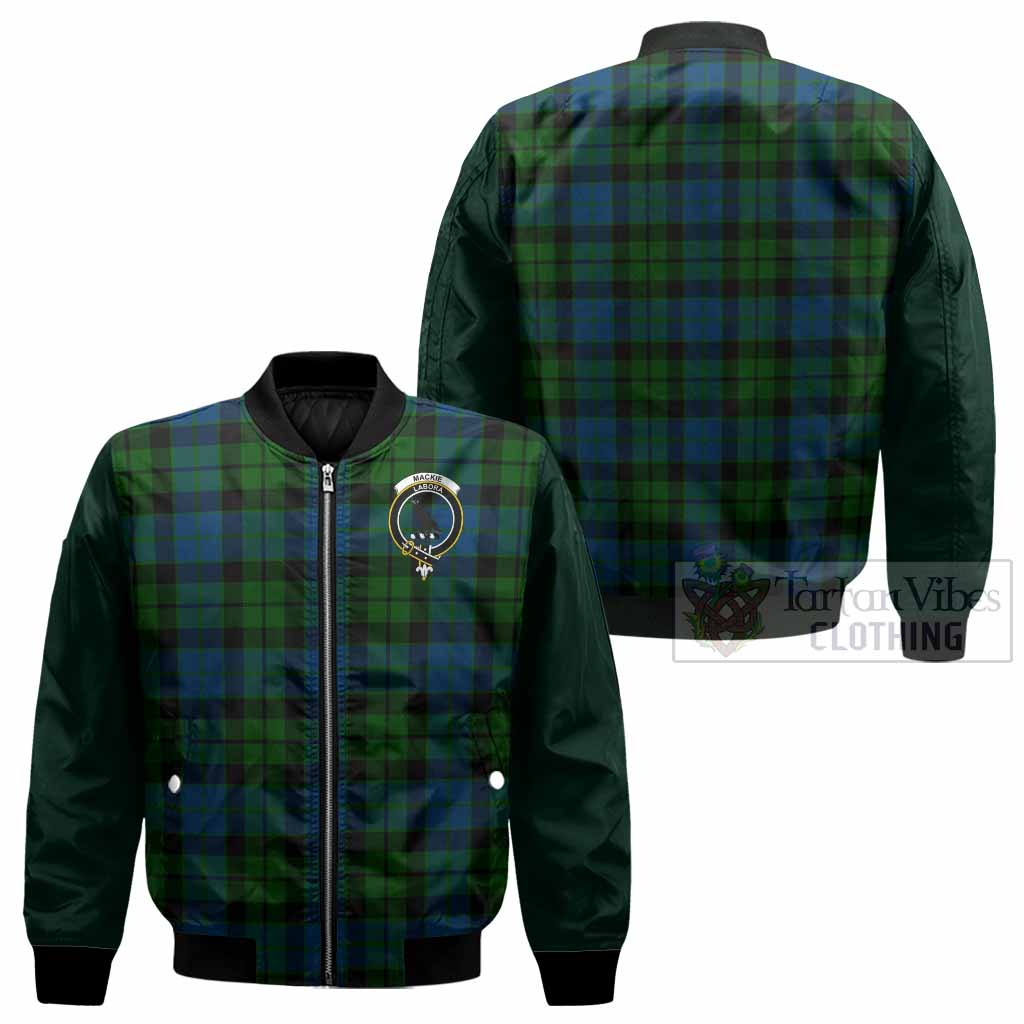 MacKie (McKie) Tartan Accent Bomber Jacket with Family Crest