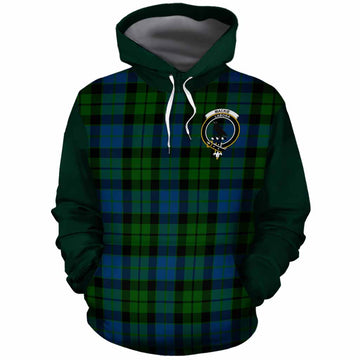 MacKie (McKie) Tartan Accent Cotton Hoodie with Family Crest