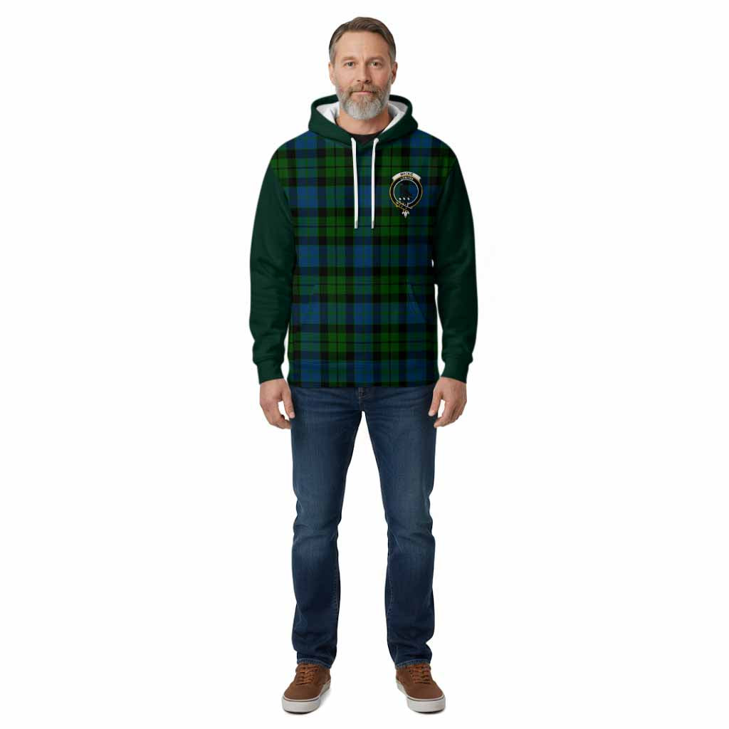 MacKie (McKie) Tartan Accent Cotton Hoodie with Family Crest