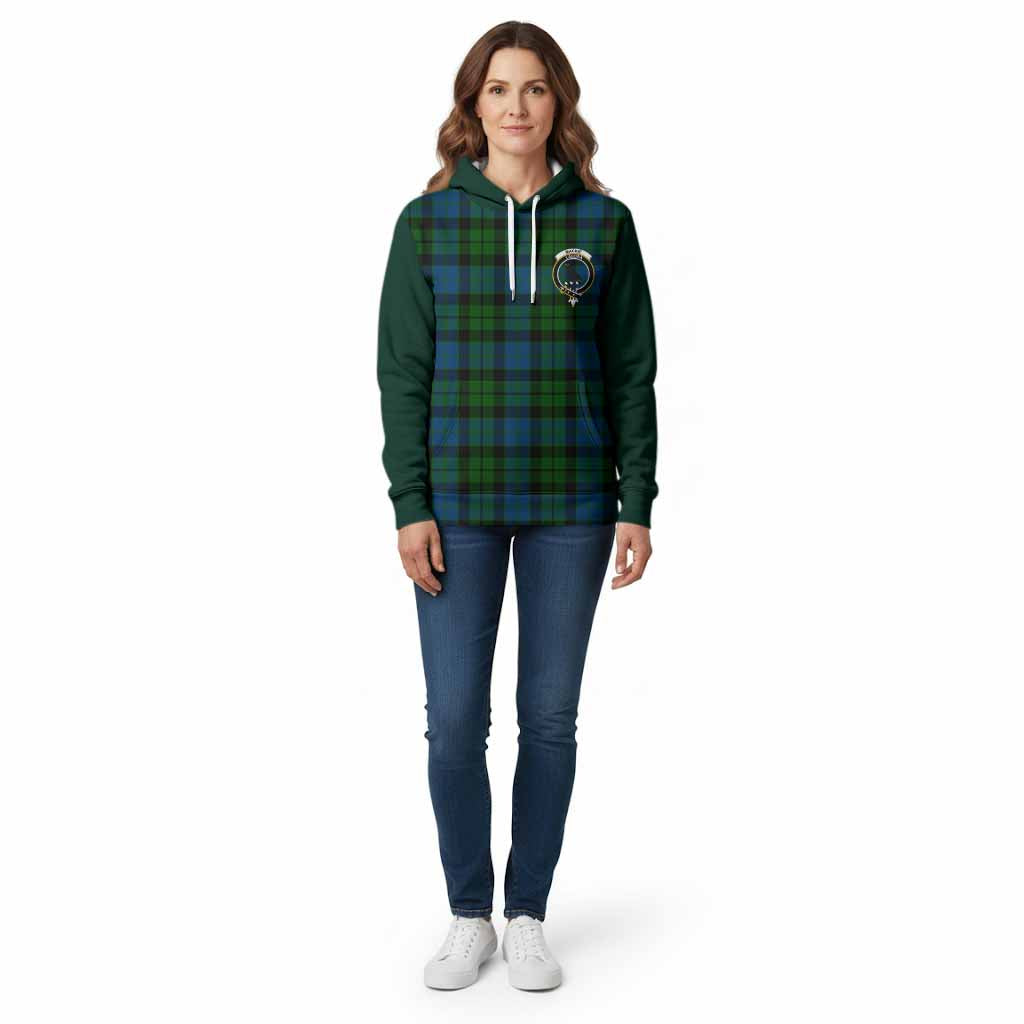 MacKie (McKie) Tartan Accent Cotton Hoodie with Family Crest