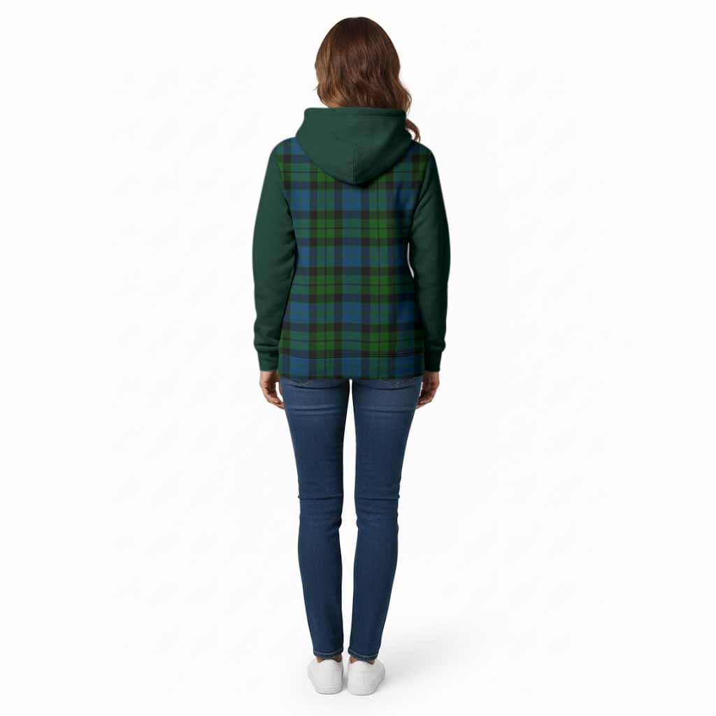 MacKie (McKie) Tartan Accent Cotton Hoodie with Family Crest