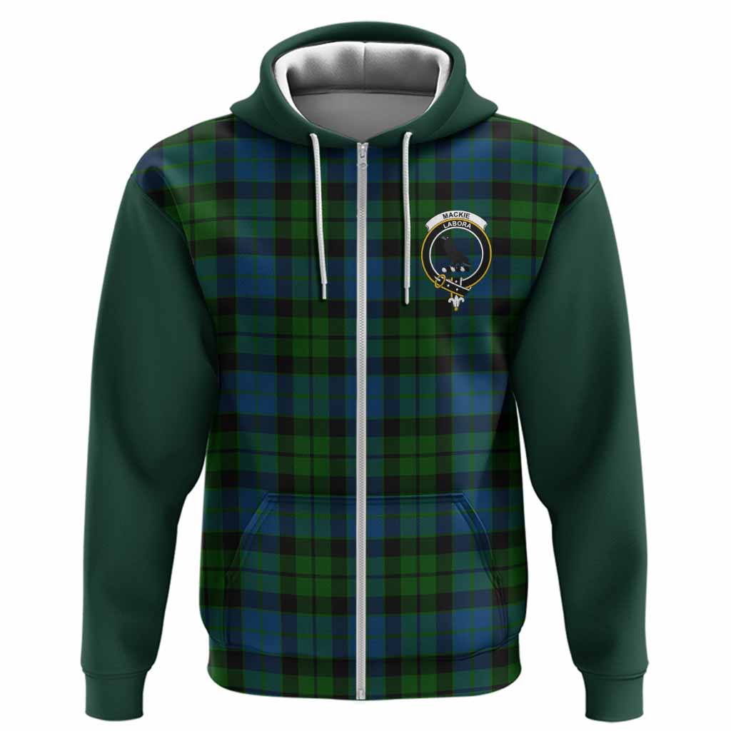 MacKie (McKie) Tartan Accent Hoodie with Family Crest