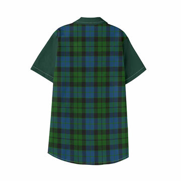 MacKie (McKie) Tartan Accent Kid Hawaiian Shirt with Family Crest