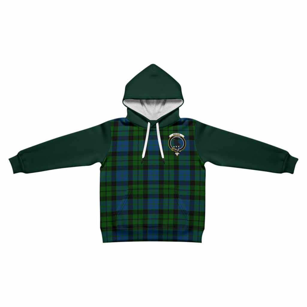 MacKie (McKie) Tartan Accent Kid Hoodie with Family Crest