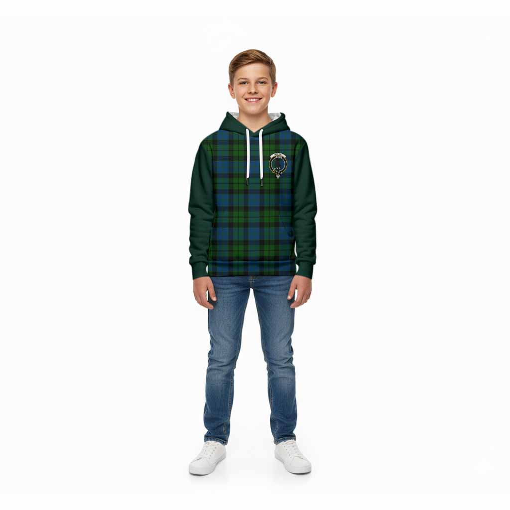 MacKie (McKie) Tartan Accent Kid Hoodie with Family Crest