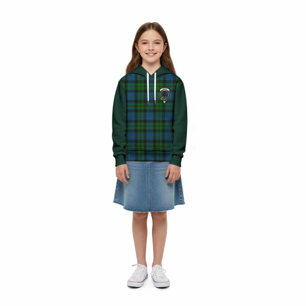 MacKie (McKie) Tartan Accent Kid Hoodie with Family Crest