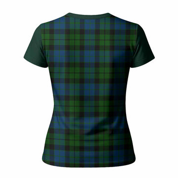 MacKie (McKie) Tartan Accent Women T shirt with Family Crest