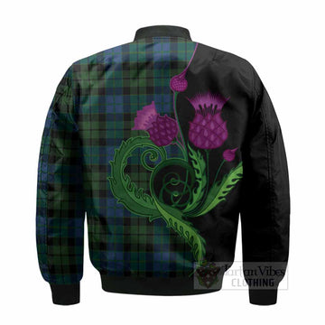 MacKie (McKie) Tartan Bomber Jacket Traditional Scottish Thistle