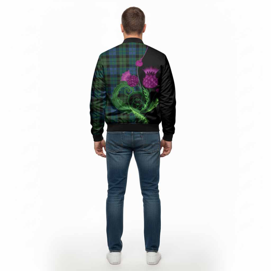 MacKie (McKie) Tartan Bomber Jacket Traditional Scottish Thistle