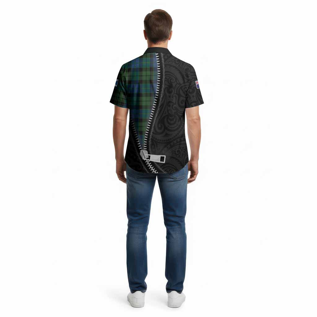 MacKie (McKie) Tartan Cotton Hawaiian Shirt New Zealand Pattern Unique Zipper Stylized