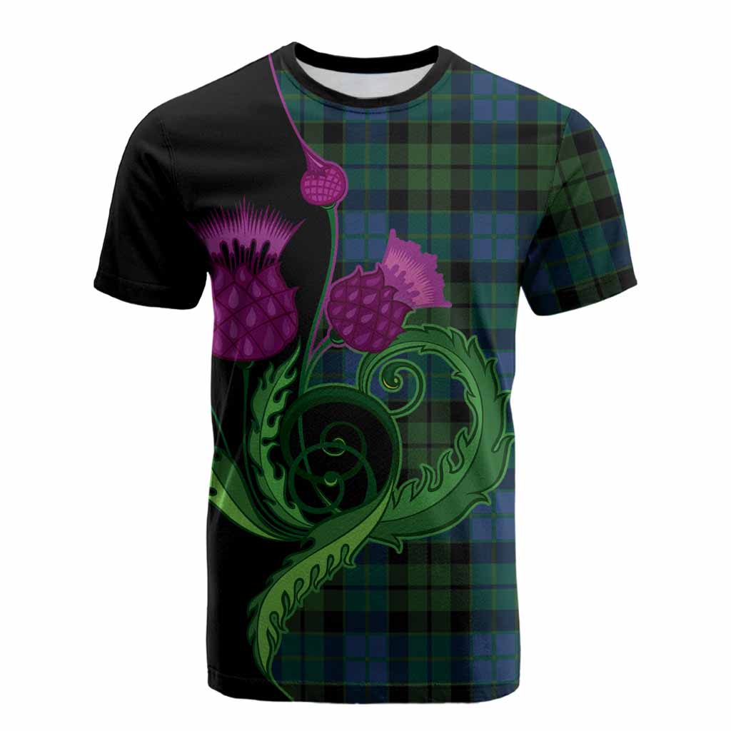 MacKie (McKie) Tartan Cotton T-shirt Traditional Scottish Thistle