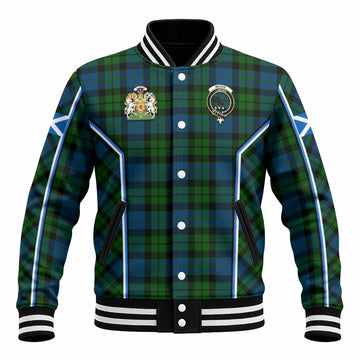 MacKie (McKie) Tartan Crest Baseball Jacket Scotland Coat of Arm Flag Style