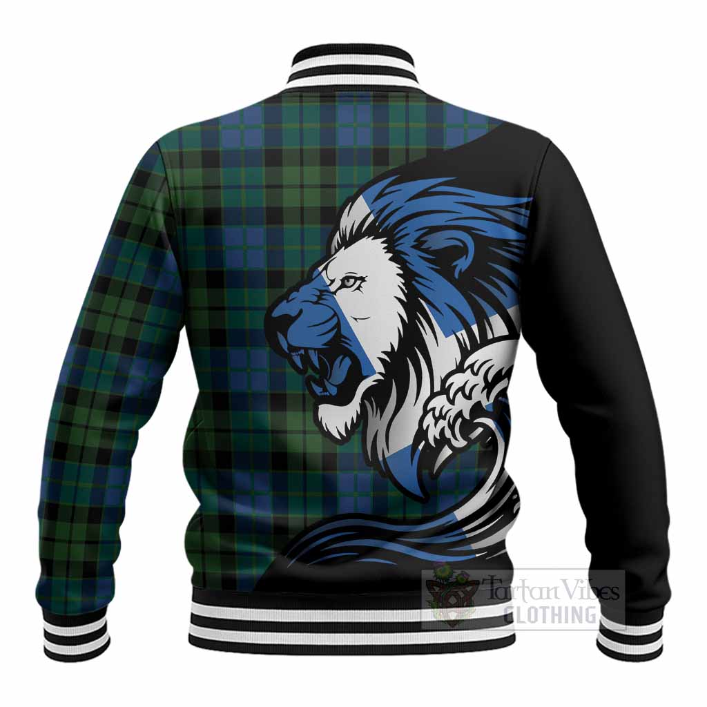 MacKie (McKie) Tartan Crest Baseball Jacket Scottish Golden Lions Wave Flow