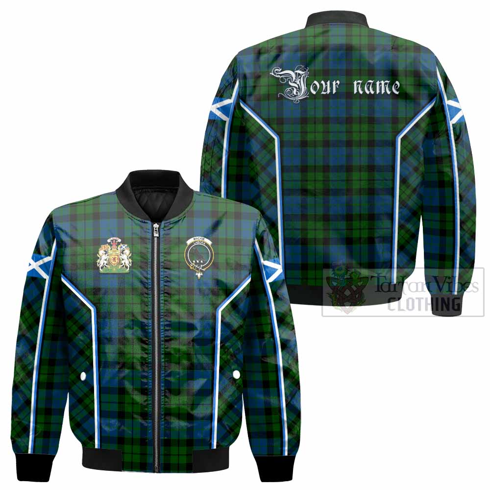 MacKie (McKie) Tartan Crest Bomber Jacket Scotland Coat of Arm Flag Style - Tartan Vibes Clothing